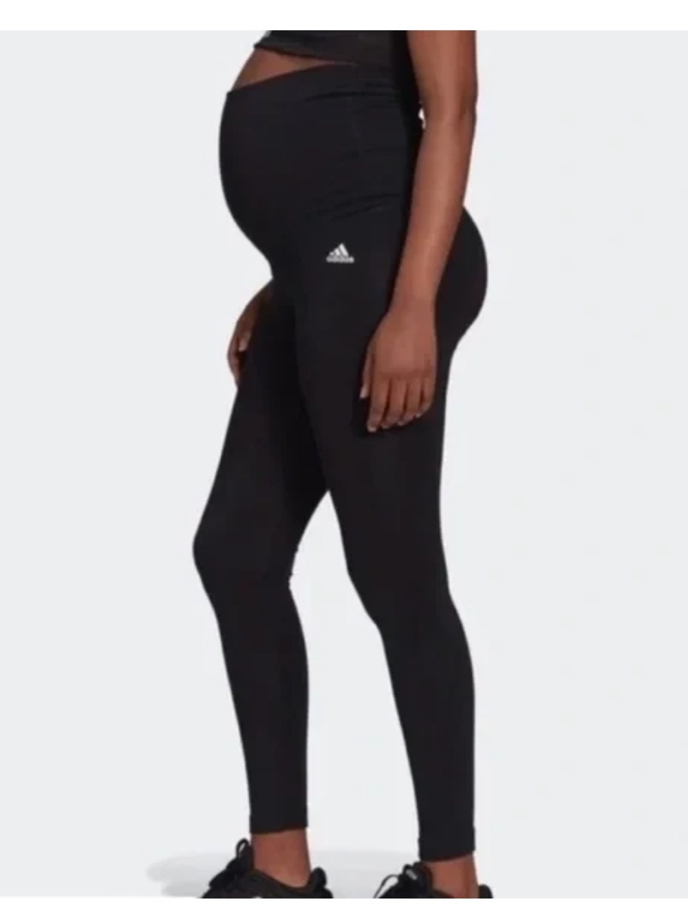 EUC Adidas Maternity Aeroready Leggings Womens Black High Waist Yoga Pants
